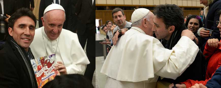 El Papa Francisco recibió al presidente del Circus Vargas
