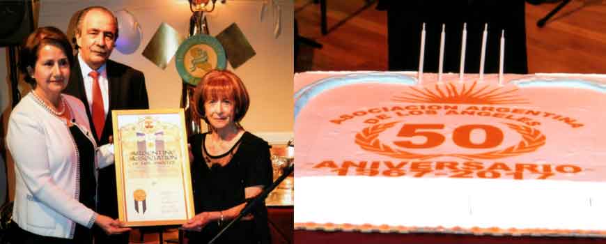 La Asociación Argentina de Los Angeles celebró su quincuagésimo aniversario