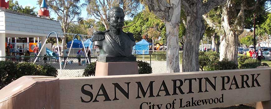 El busto de San Martín en Lakewood cumple 50 años 